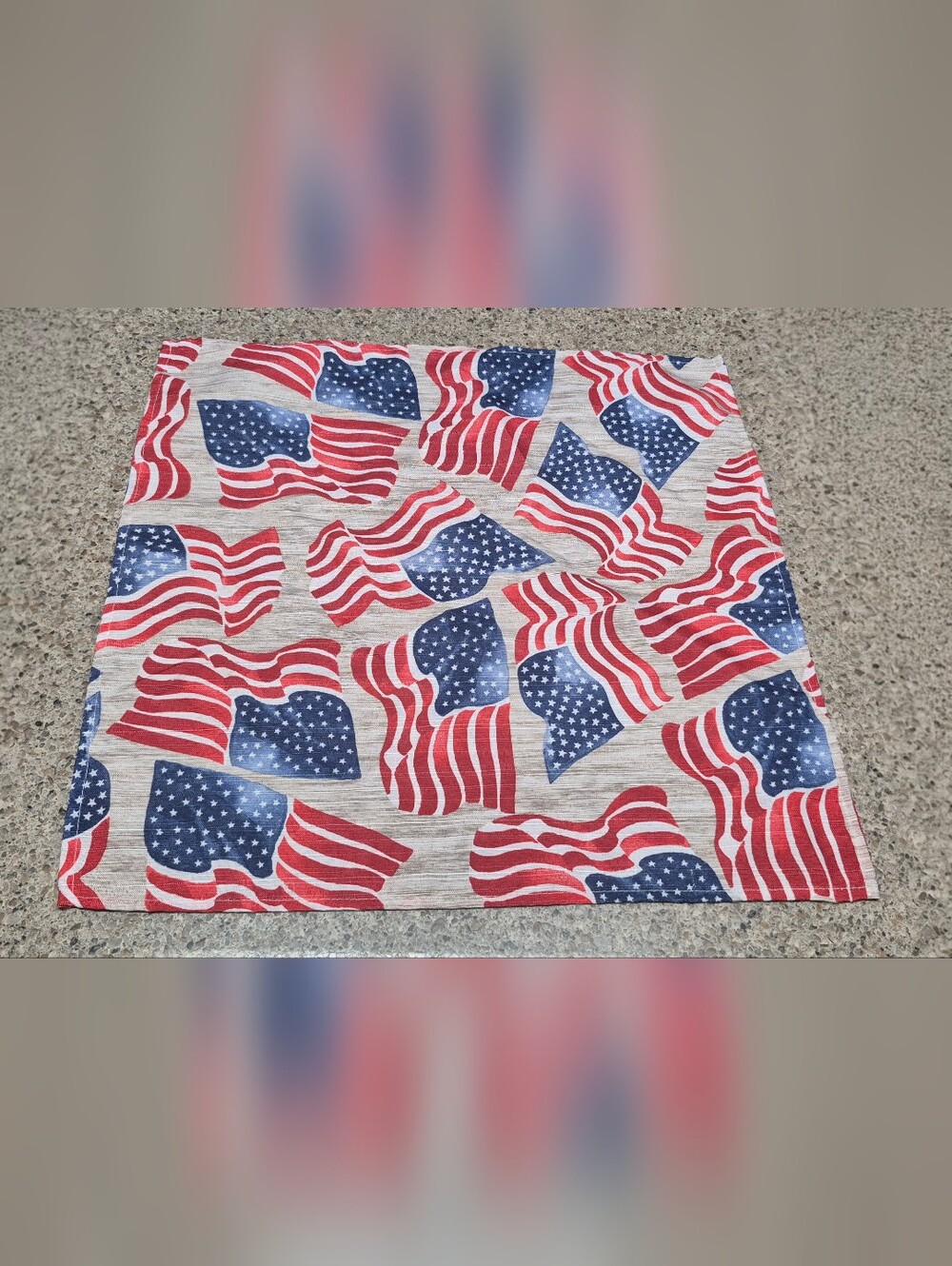 ​Celebrate Americana Together Table Topper Patriotic US Flag Centerpiece Mat